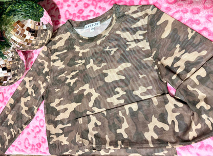 Camo Mesh Top