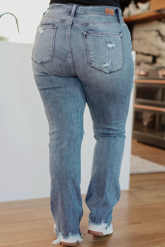 Judy Blue Destroyed Straight Jeans