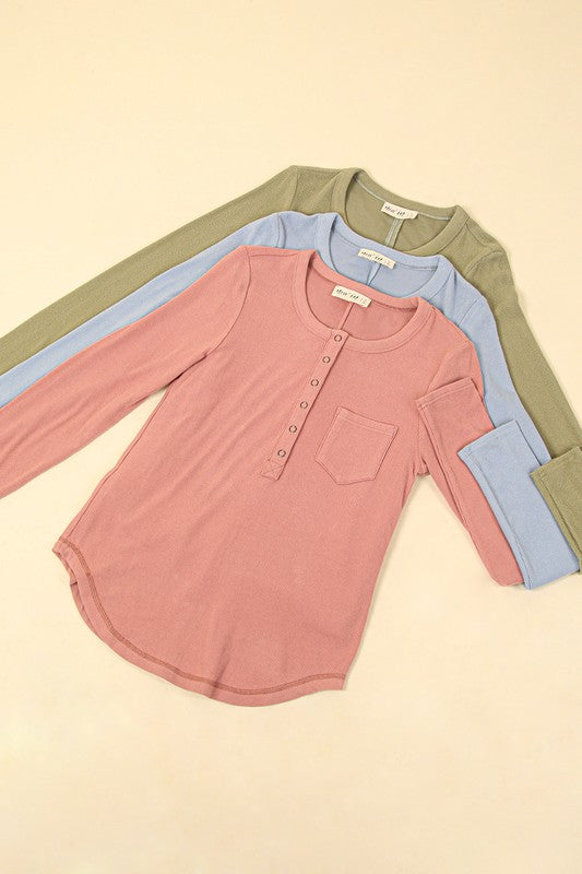 Soft Brushed Henley Top
