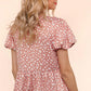 PLUS MAUVE BABYDOLL FLORAL TOP