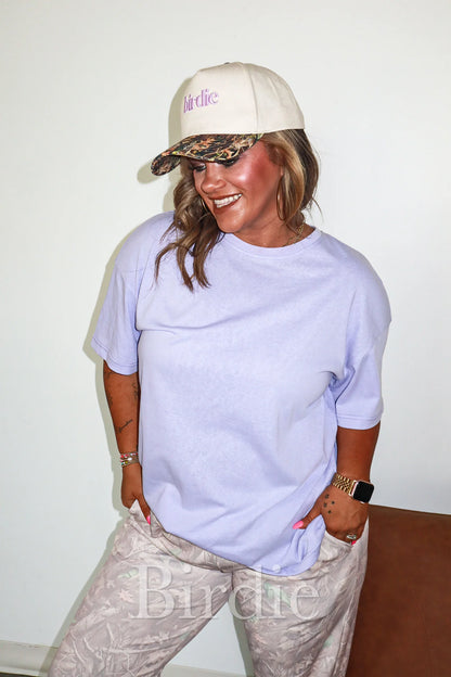 BIRDIE Relaxed Lilac Boyfriend Tee