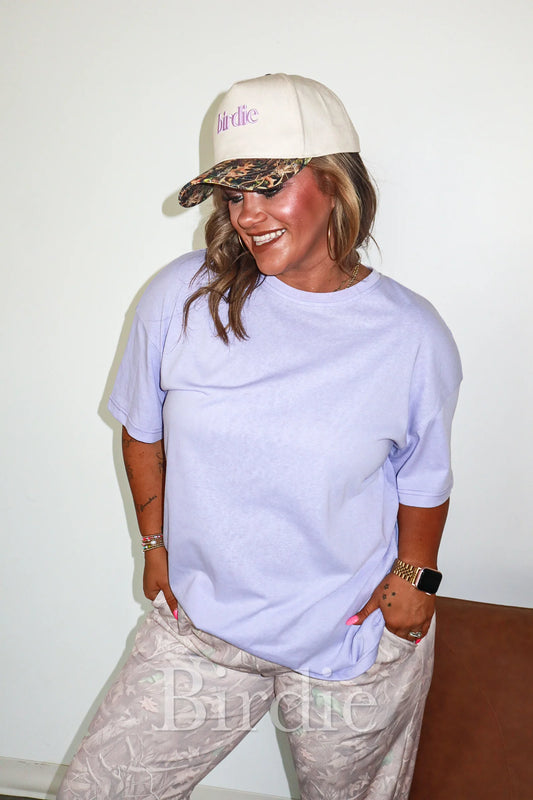 BIRDIE Relaxed Lilac Boyfriend Tee