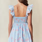The Belle Floral Bow Mini Dress
