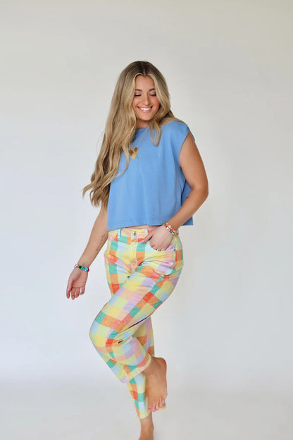 Tiffany Plaid Stretch Pants