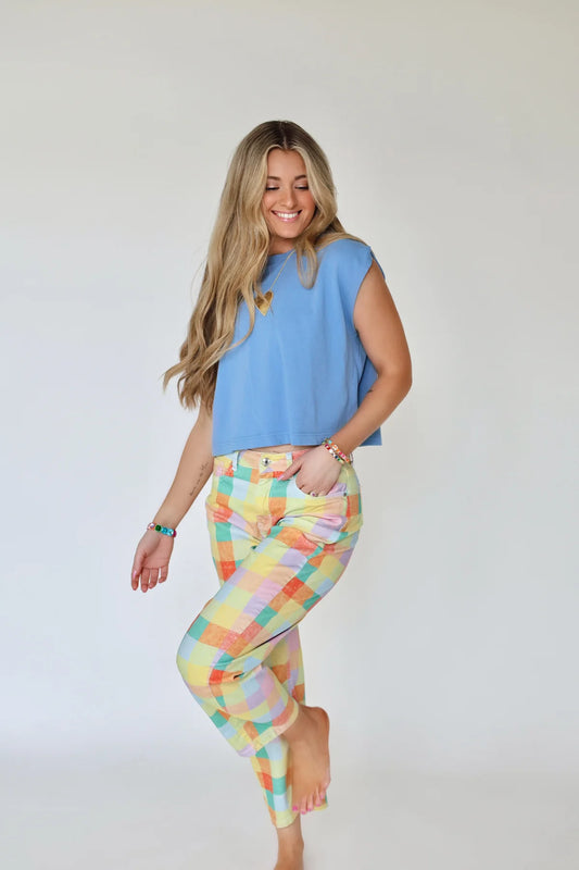 Tiffany Plaid Stretch Pants