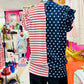AmericA! Ruffle Sleeve Flag Top