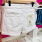 Risen Tummy Control White Cuffed Shorts
