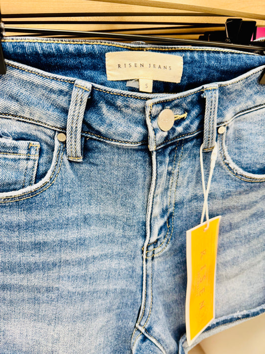 Risen Mid Rise Cuffed Shorts