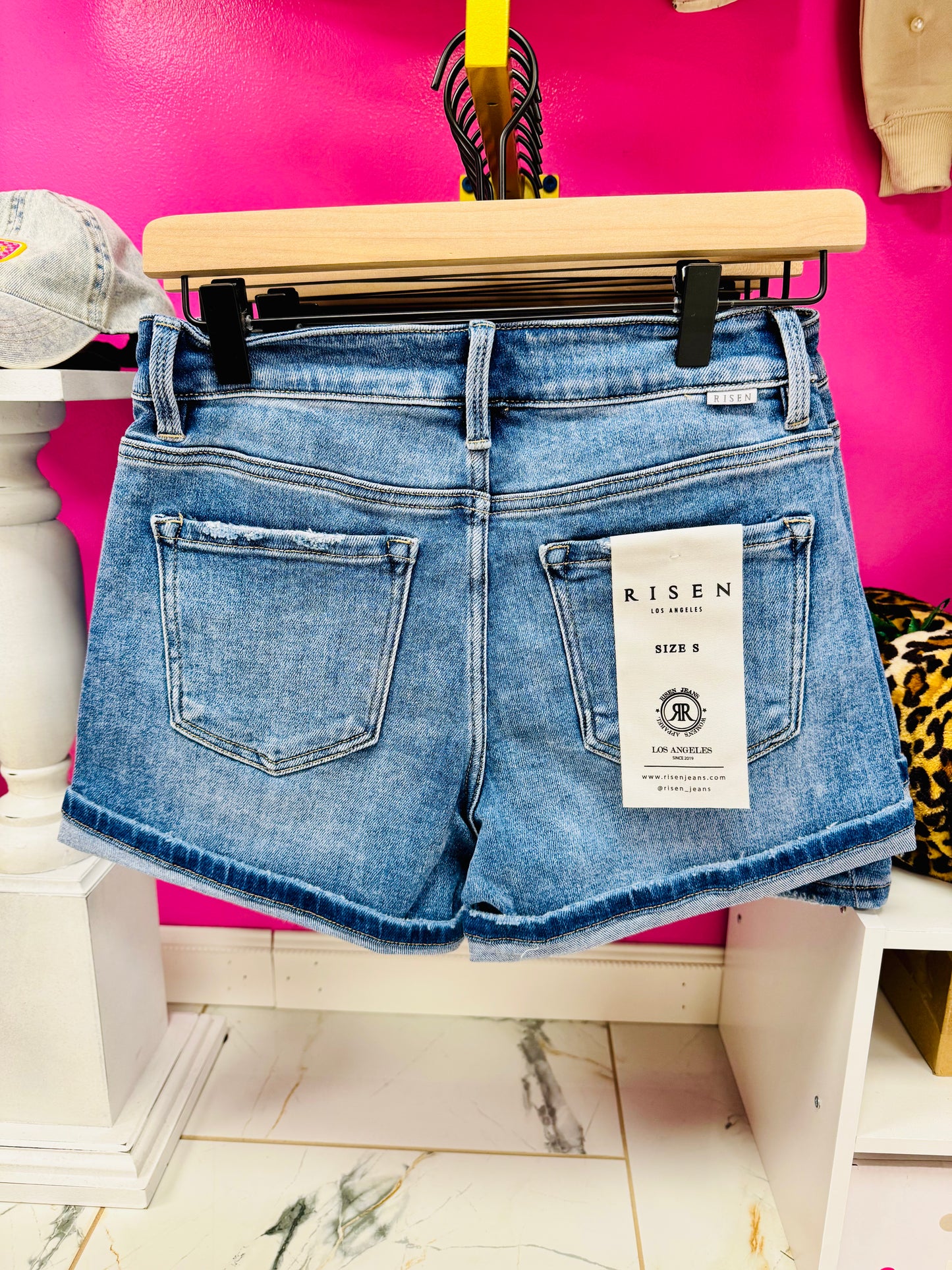 Risen Mid Rise Cuffed Shorts