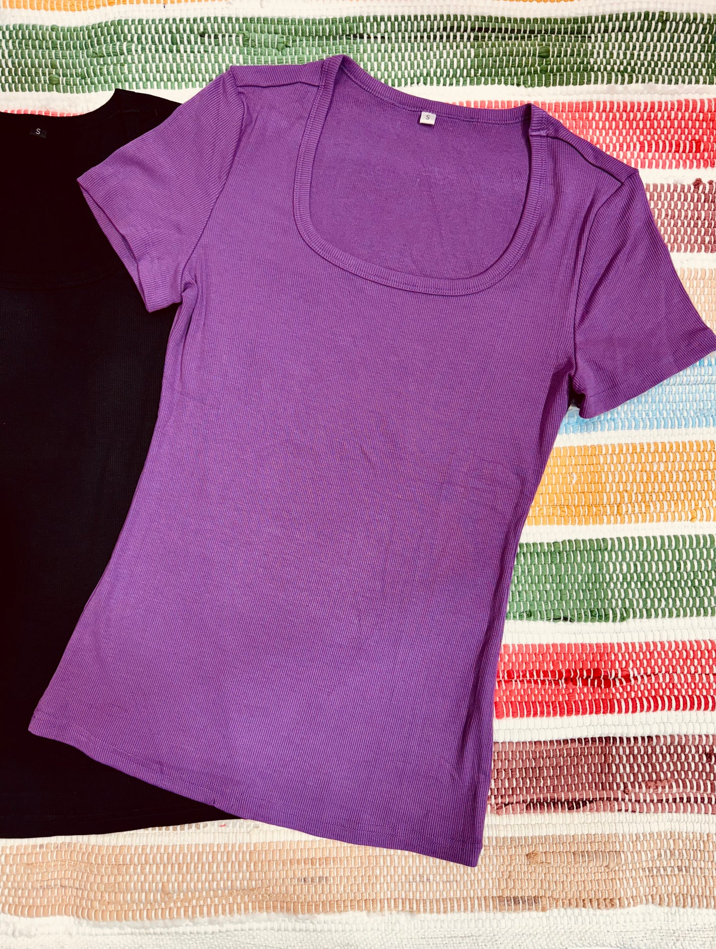 Leslea Ribbed Basics-Tee