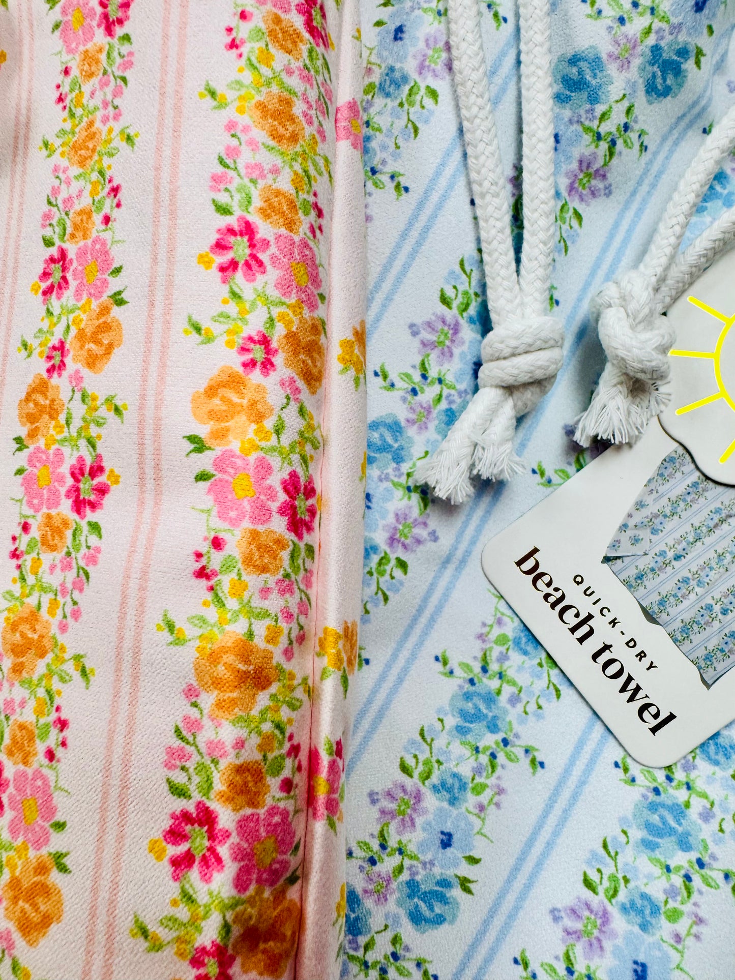 XL Quick-Dry Beach Towel-Petal Parade Blue