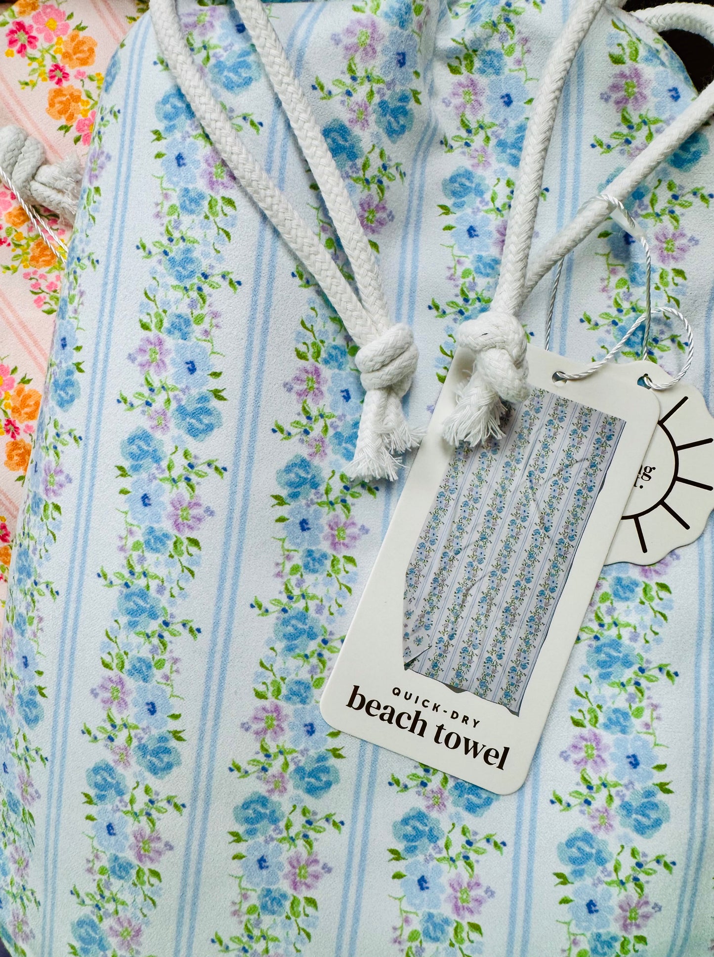 XL Quick-Dry Beach Towel-Petal Parade Blue