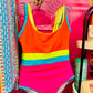Skittles Disco One-Piece Bathing Suit
