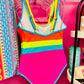 Skittles Disco One-Piece Bathing Suit