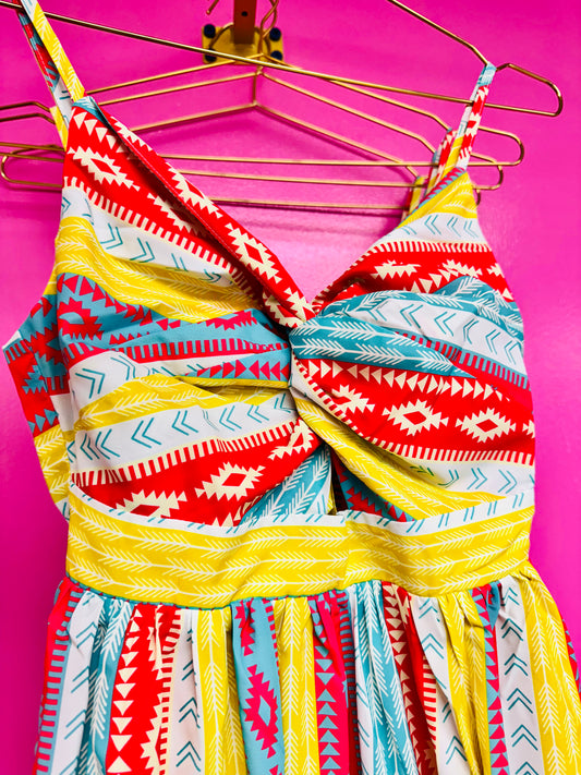 Boho Beach Front Knot Maxi Dress