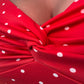 Scarlet Sweetheart Polka Dot Mini Dress ❤️