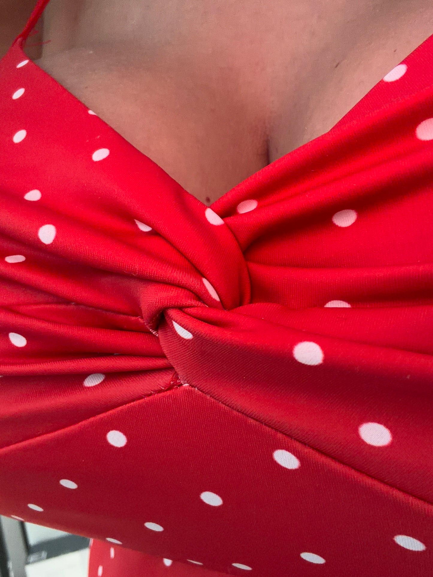 Scarlet Sweetheart Polka Dot Mini Dress ❤️