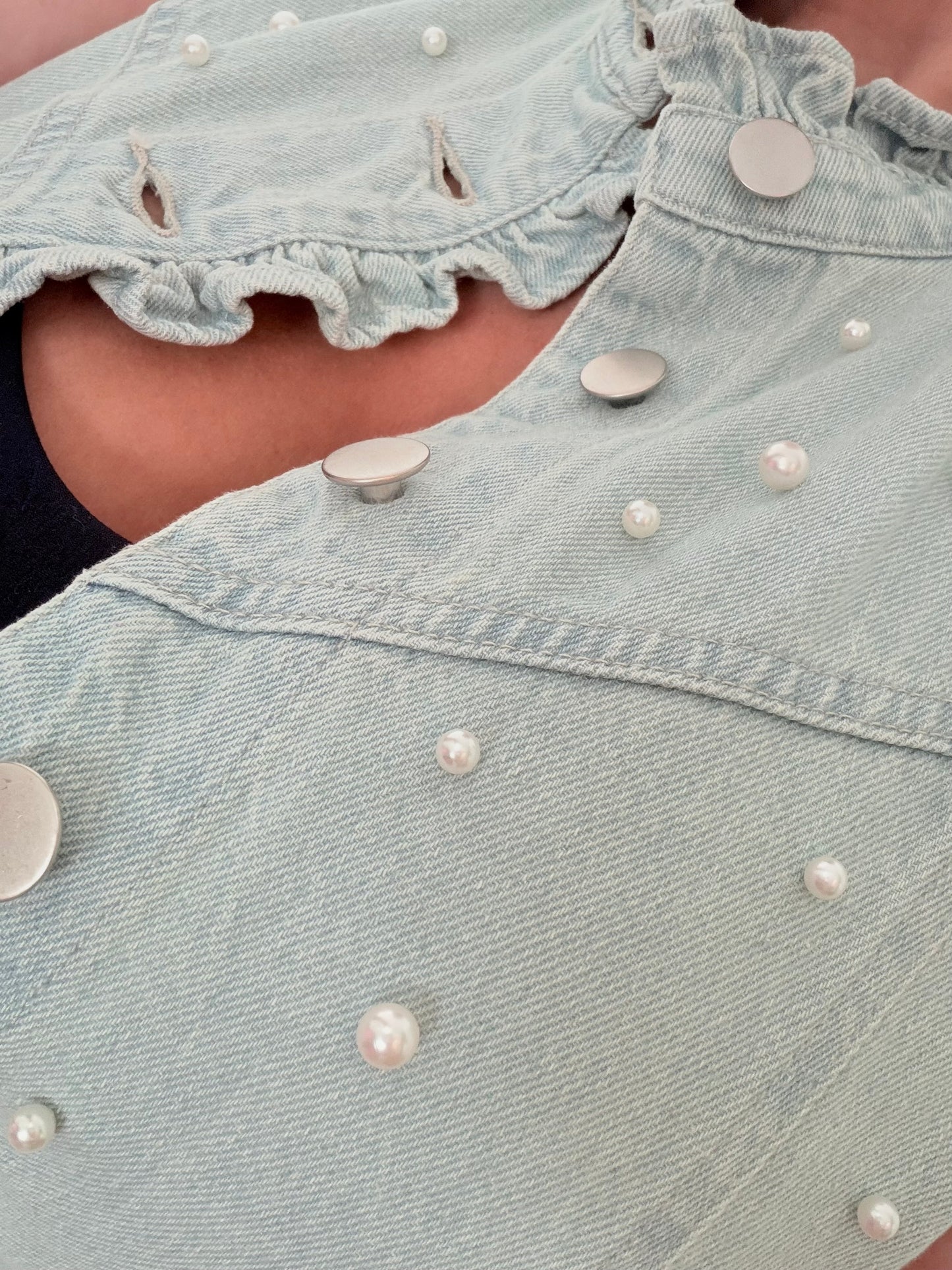 Mackie Pearl Denim Vest