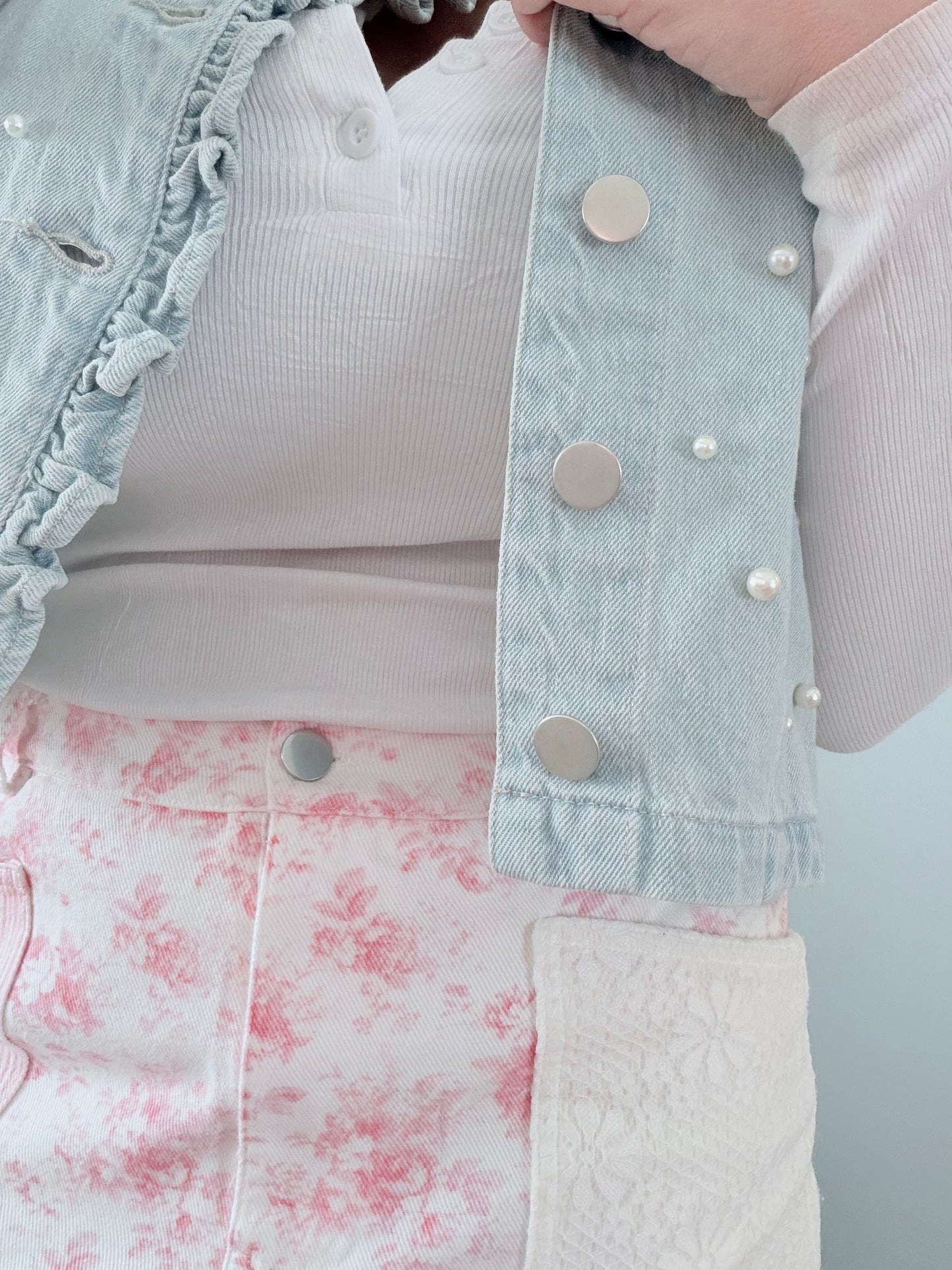 Mackie Pearl Denim Vest