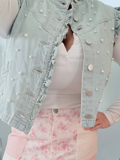 Mackie Pearl Denim Vest