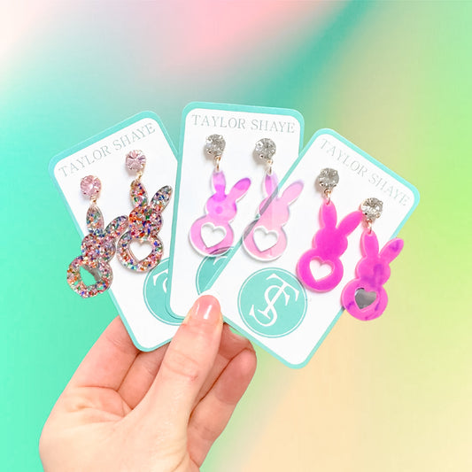 TS Love Bunny - Cindy Confetti Earrings