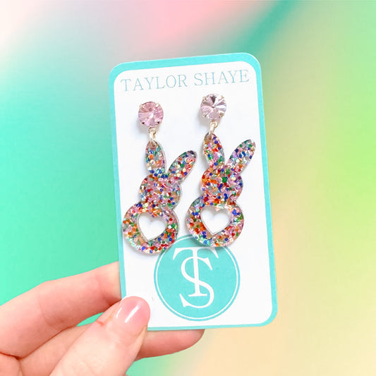 TS Love Bunny - Cindy Confetti Earrings