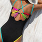 Rainbow Strappy 1 Piece Bathing Suit