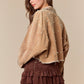 Pearl Embroidery Washed Corduroy Jacket
