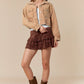 Pearl Embroidery Washed Corduroy Jacket