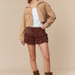 Pearl Embroidery Washed Corduroy Jacket