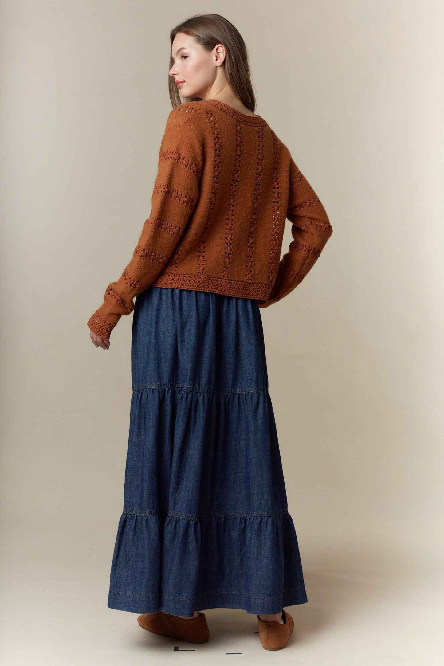 3 Bow Tie Strap Sweater Cardigan