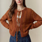 3 Bow Tie Strap Sweater Cardigan