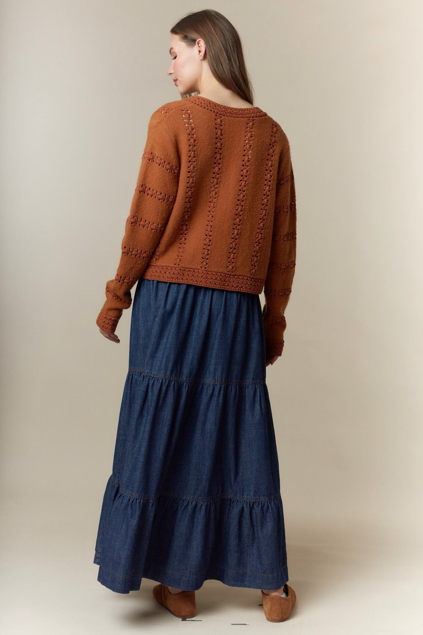 3 Bow Tie Strap Sweater Cardigan