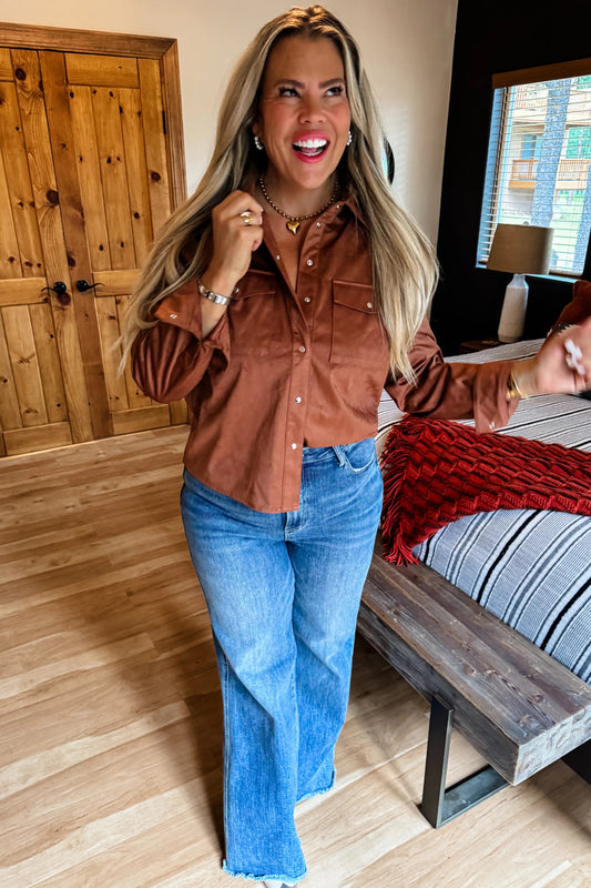 SUNDOWN SUEDE TOP