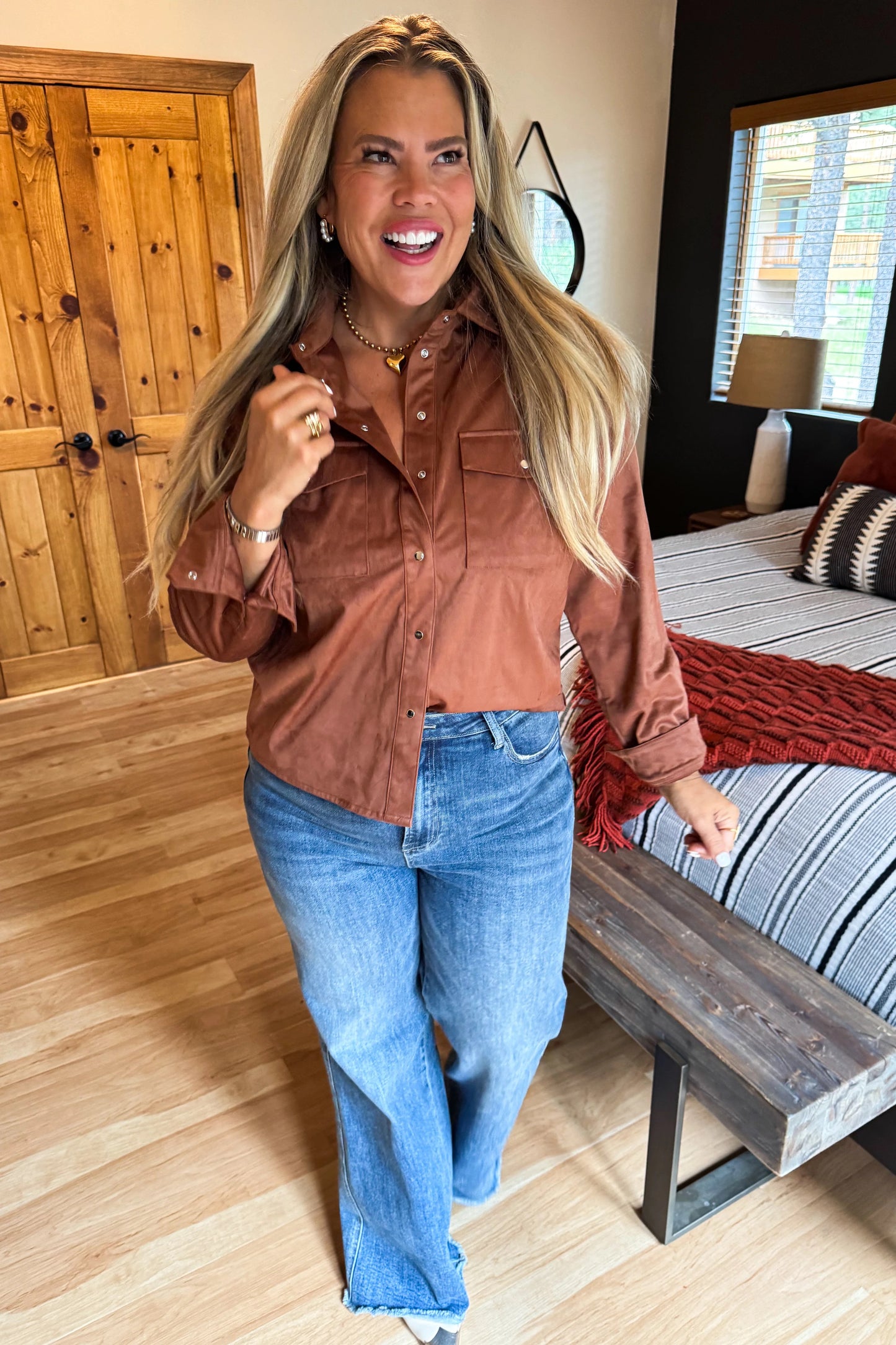 SUNDOWN SUEDE TOP