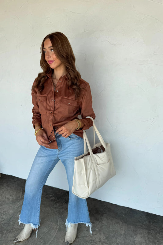 SUNDOWN SUEDE TOP