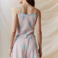 Pastel Floral Ribbed Pajama Set