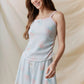 Pastel Floral Ribbed Pajama Set