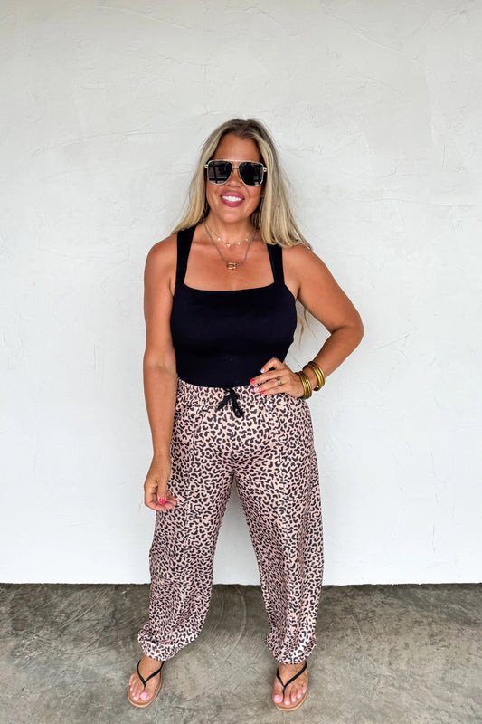 COCO CHEETAH JOGGER PANTS