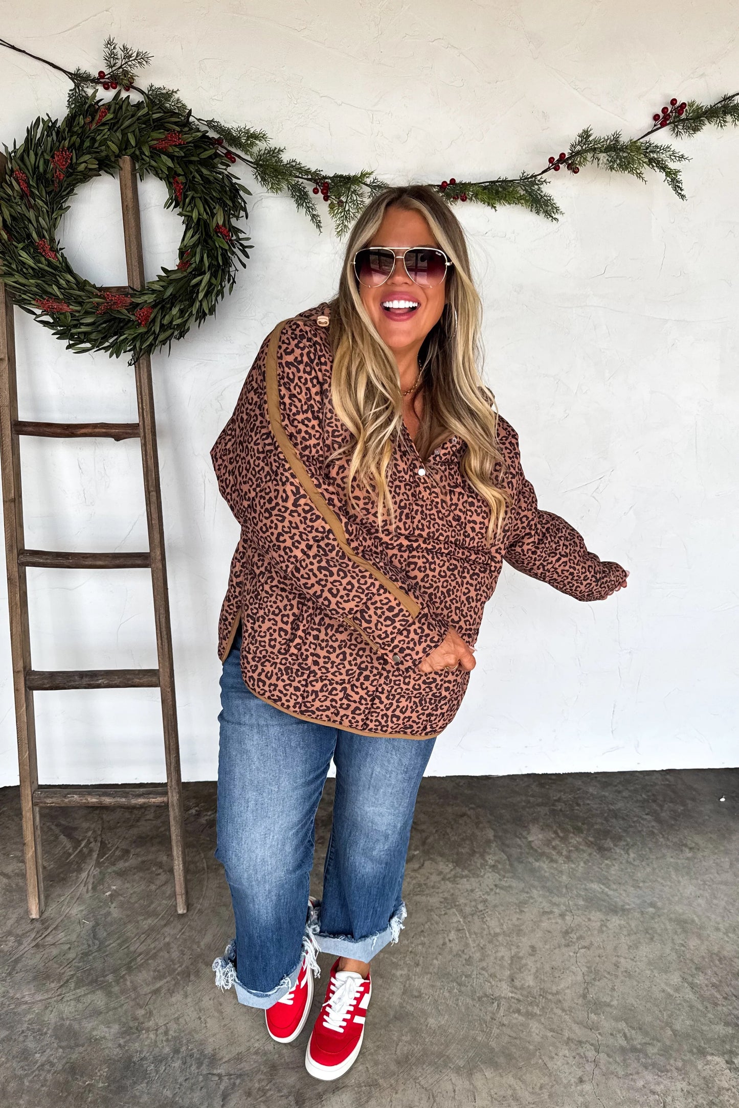 PEYTON PUFFER JACKET - Leopard