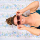 XL Quick-Dry Beach Towel-Petal Parade Blue