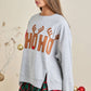 Christmas "HOHOHO" Patchwork Fleece Sweatshirt