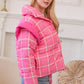 Puffer Jacket With Shoulder Ruffle Detail