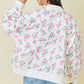 Floral Printed Oversized Quilted Bomber Jacket