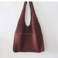 CWAB1952_SOLID COLOR VINTAGE KNIT TOTE BAG