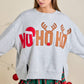 Christmas "HOHOHO" Patchwork Fleece Sweatshirt