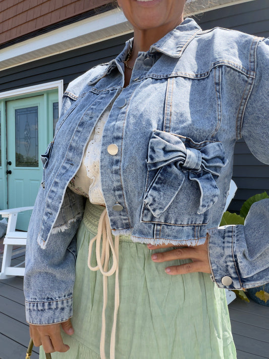 Bow Down Denim Jacket